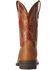 Image #3 - Ariat Men's Hybrid Ranchwork Shock Shield Western Performance Boots - Broad Square Toe, Brown, hi-res