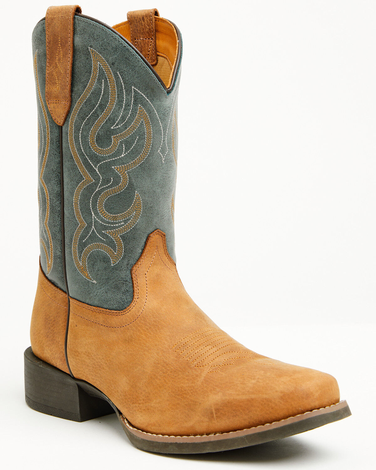 Image #1 - Cody James Ace&trade; Western Boots - Broad Square Toe, Blue, hi-res