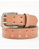 Image #1 - Hawx Men's Perforated Double Prong Work Belt, Tan, hi-res