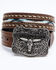 Image #1 - Cody James Boys' Lil Buckaroo Brown Ribbon Belt, Brown, hi-res