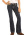 Image #2 - Rock & Roll Denim Girls' Dark Wash Trousers, Blue, hi-res