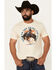 Image #1 - RANK 45&reg; Men's Hold On And Enjoy The Ride Short Sleeve Graphic T-Shirt, Cream, hi-res