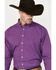 Image #2 - Resistol Men's Kendall Solid Long Sleeve Button Down Western Shirt, Purple, hi-res