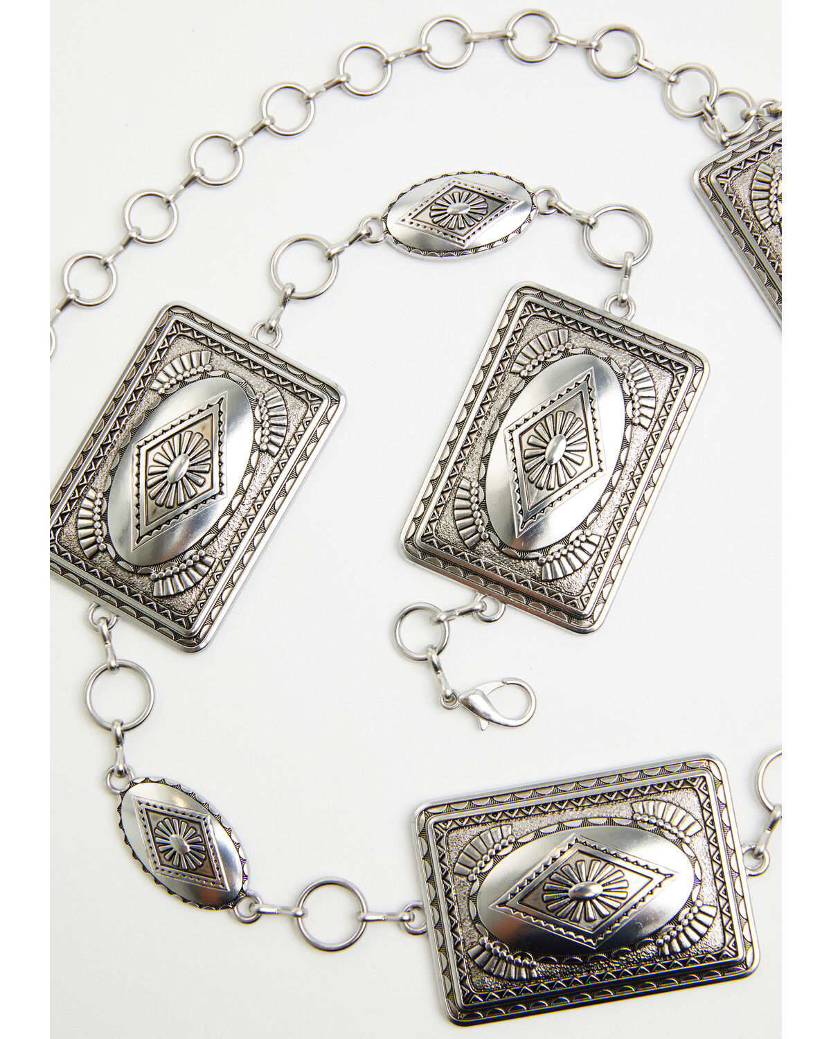 Image #3 - Idyllwind Women's Regatta Southwestern Chain Concho Belt, Silver, hi-res