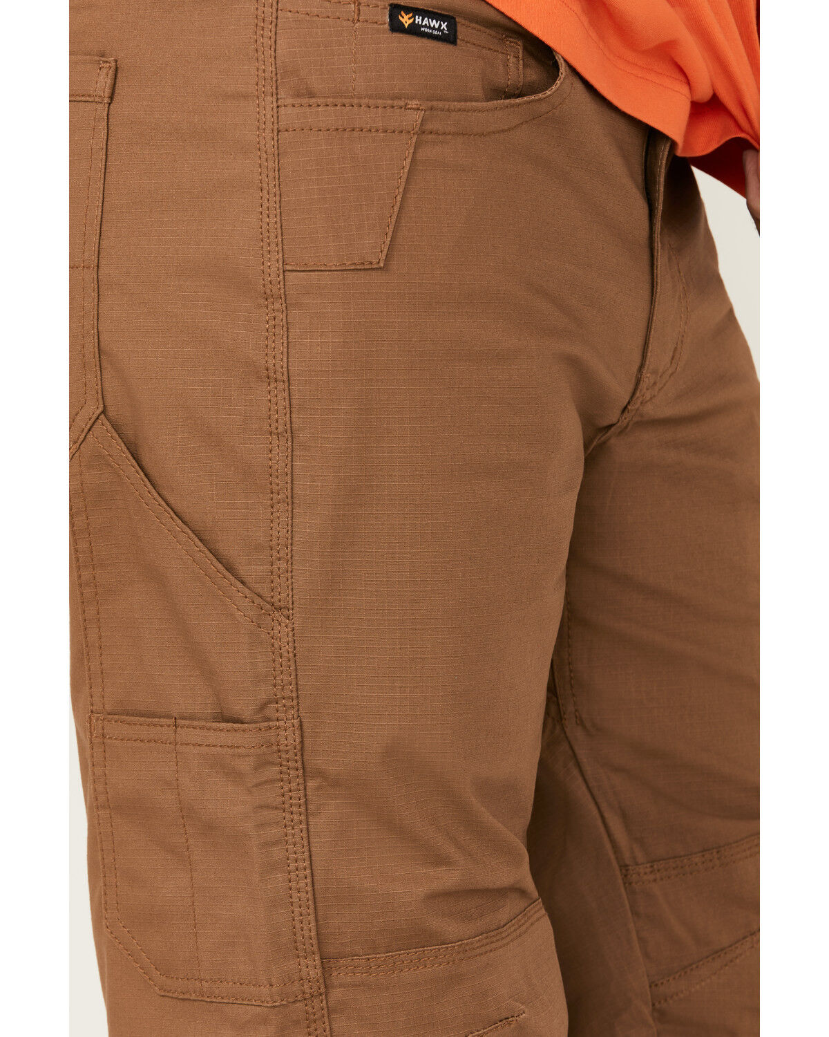 Image #2 - Hawx Men's Xtreme Double Front Ripstop Work Pants - Big, Brown, hi-res