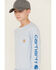 Image #3 - Carhartt Boys' Logo Pocket Long Sleeve T-Shirt, Light Blue, hi-res