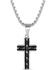 Image #1 - Montana Silversmiths Men's Barbed Wire Cross Necklace, Silver, hi-res