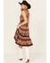 Image #2 - Shyanne Women's Challis Printed Midi Dress , Coral, hi-res