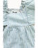 Image #2 - Wrangler Infant Girls' Striped Short Sleeve Denim Dress - 2 Piece, Blue, hi-res