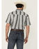 Image #4 - RANK 45&reg; Men's Buffalo Southwestern Striped Print Short Sleeve Button-Down Stretch Western Shirt, White, hi-res