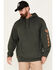 Image #1 - Hawx Men's Season Logo Hooded Work Sweatshirt, Green, hi-res