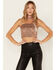 Image #2 - Sadie & Sage Women's Inferno Sequin Cami Crop Top, Sand, hi-res