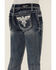 Image #2 - Grace in LA Girls' Medium Wash Thunderbird Pocket Bootcut Stretch Denim Jeans , Medium Wash, hi-res