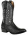 Image #1 - Durango Men's Black Full-Quill Ostrich Western Boots - Round Toe, Black, hi-res