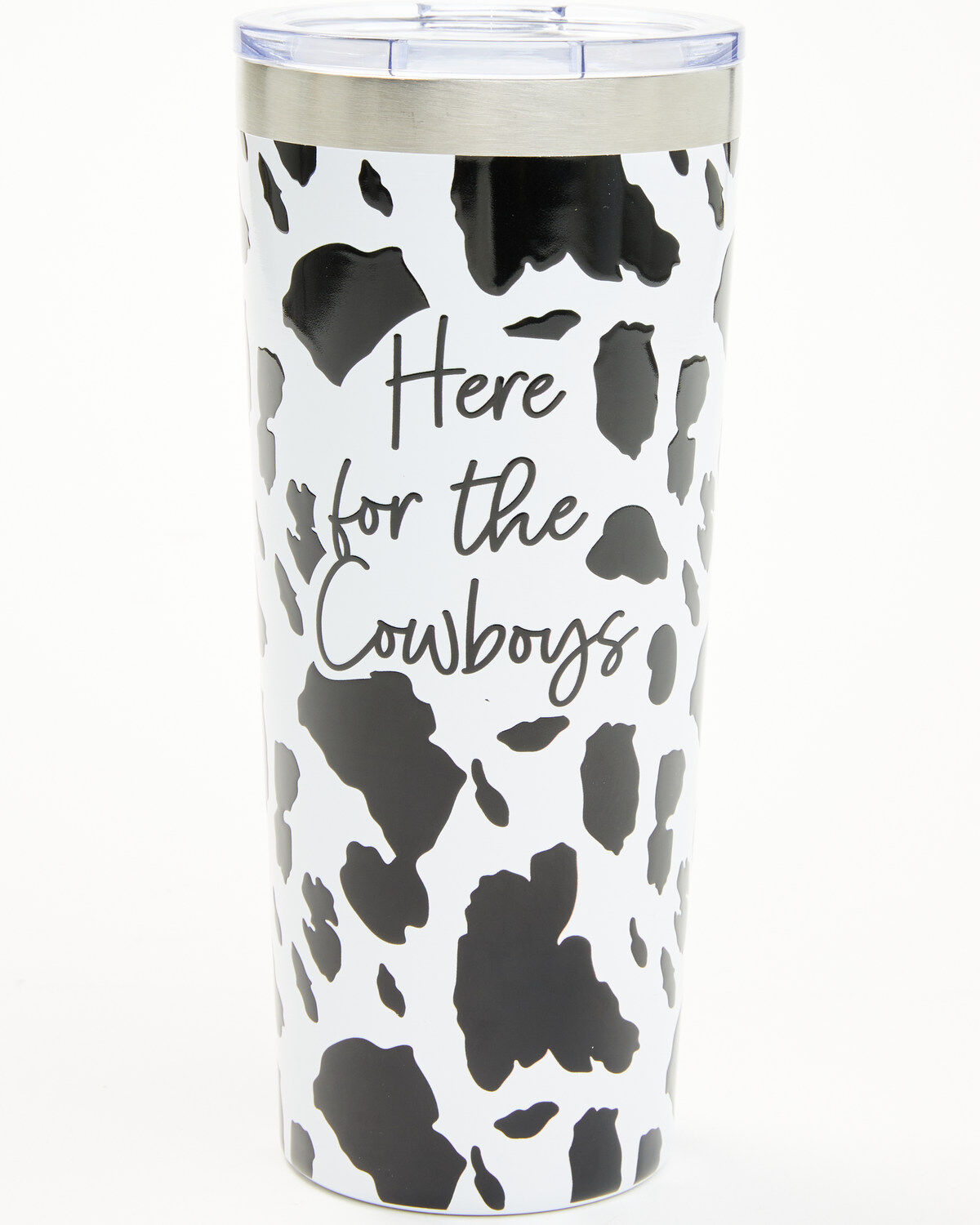 Image #1 - Boot Barn Here For The Cowboys 22oz Tumbler, Black/white, hi-res