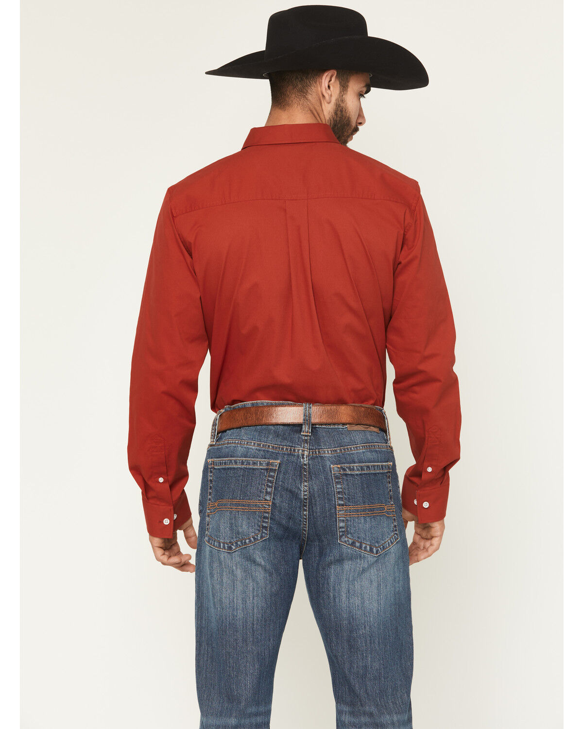 Image #4 - Cody James Men's Basic Twill Long Sleeve Button-Down Performance Western Shirt - Big, Red, hi-res