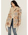 Image #1 - Idyllwind Women's Lynn Southwestern Print Fur Collar Shacket , Sand, hi-res