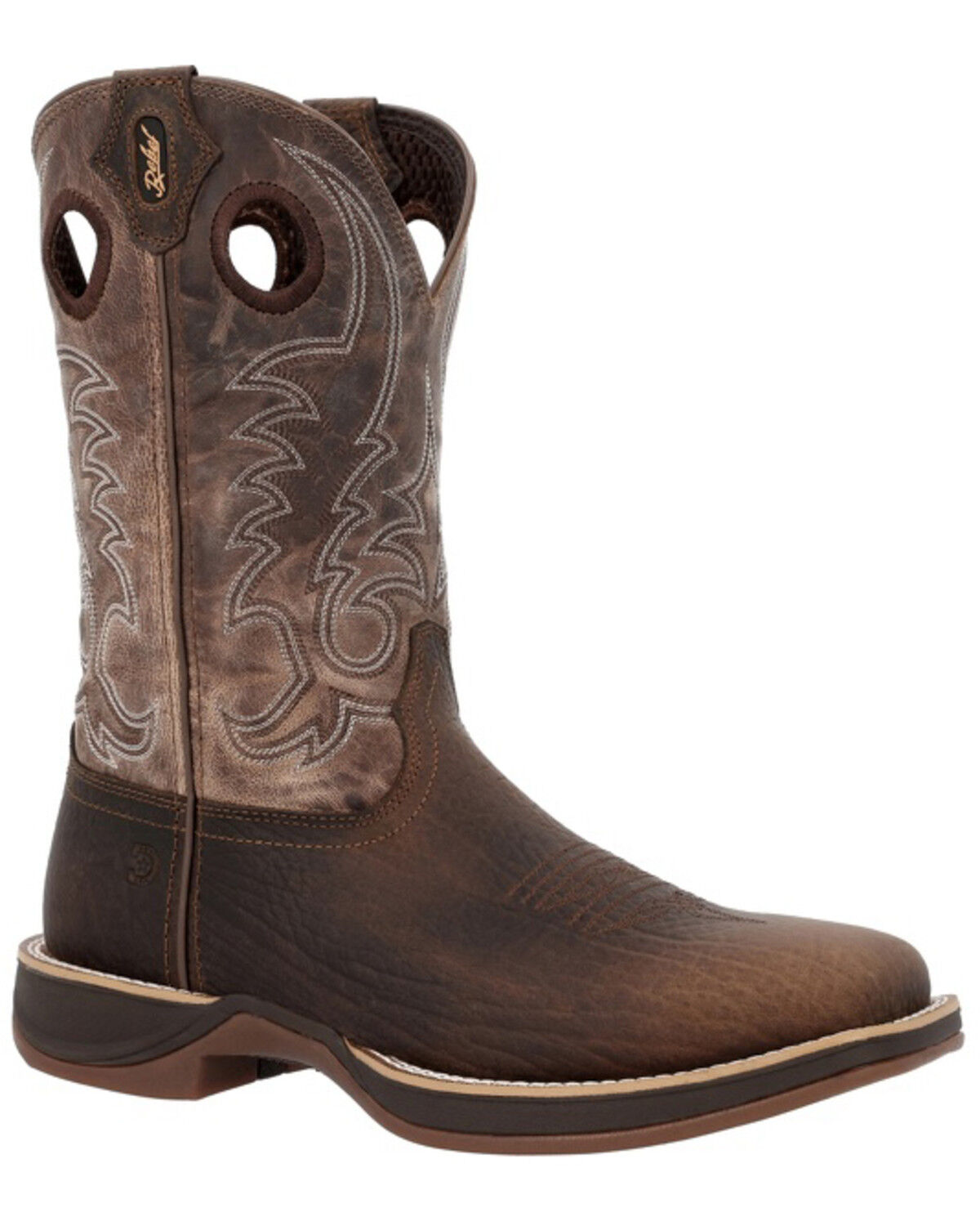 Image #1 - Durango Men&rsquo;s Rebel Ultra-Lite Performance Western Boots - Broad Square Toe, Brown, hi-res