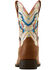 Image #3 - Ariat Girls' San Angelo VentTek Western Boots - Broad Square Toe , Brown, hi-res