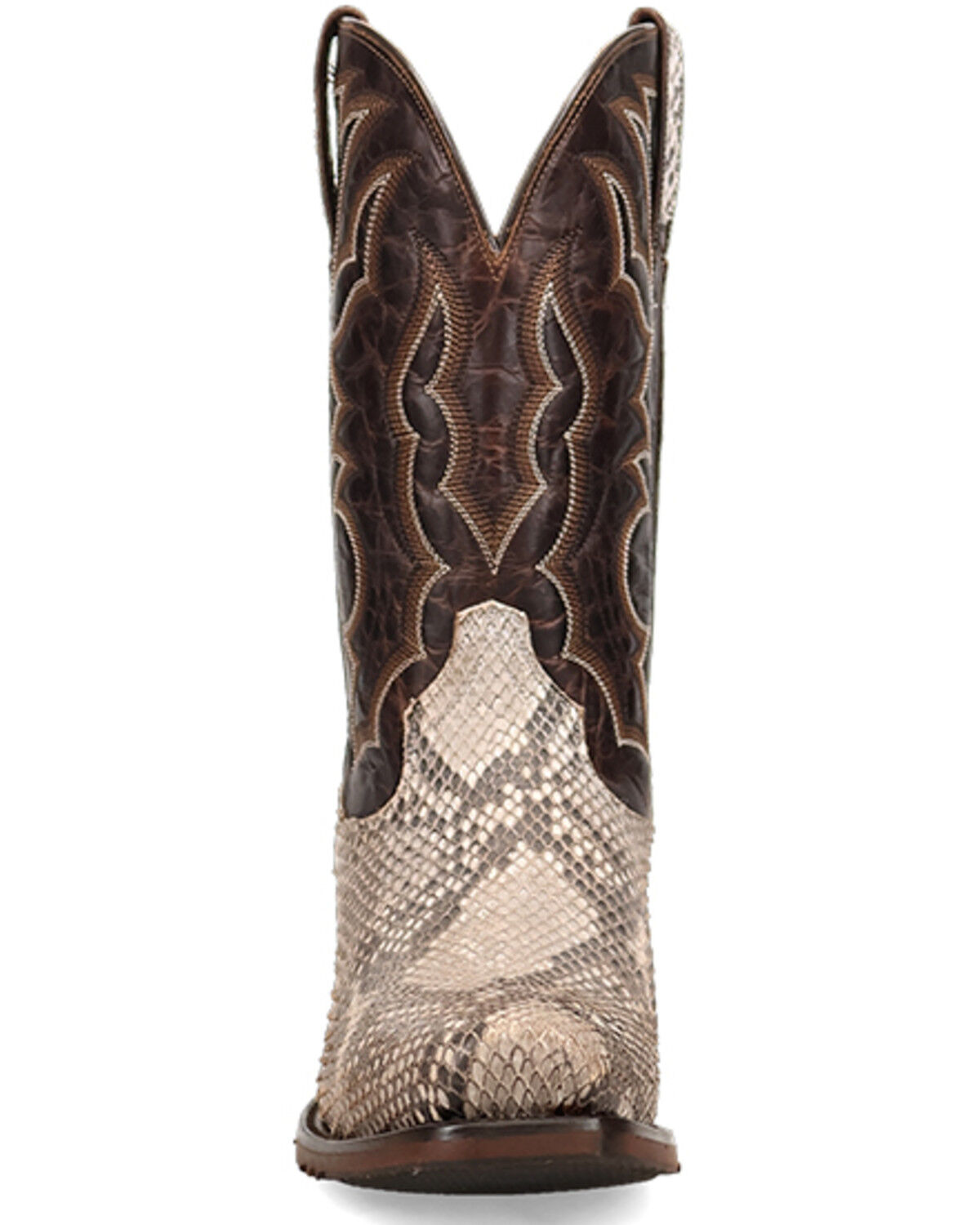 Image #4 - Dan Post Men's Exotic Python Western Boots - Square Toe, Natural, hi-res