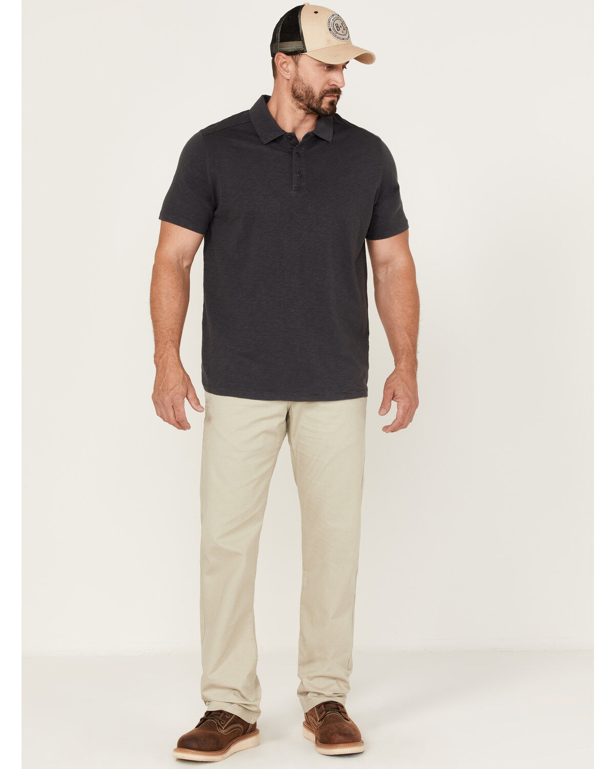 Image #1 - Brothers and Sons Men's Weathered Ripstop Stretch Slim Straight Pants, Stone, hi-res