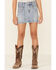 Image #3 - Rock & Roll Denim Girls' Light Wash Seamed Front Denim Skirt, Blue, hi-res