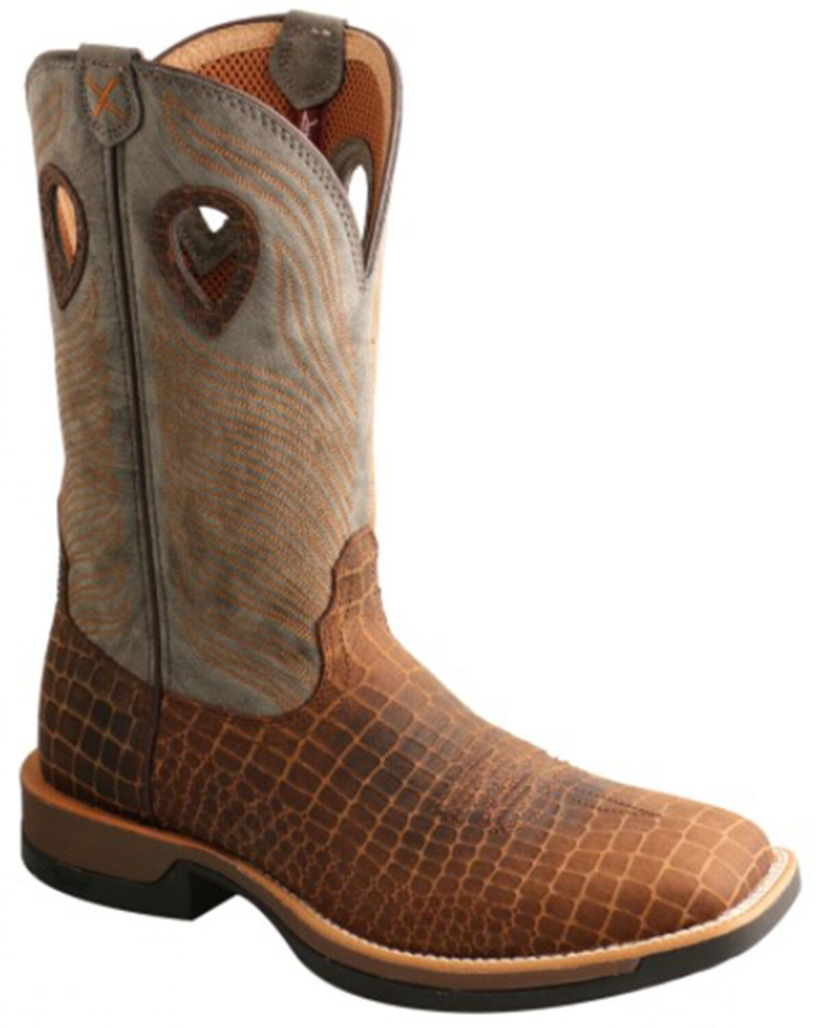 Image #1 - Twisted X Men's Tech X Performance Western Boots - Broad Square Toe, Brown, hi-res
