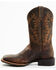 Image #3 - RANK 45® Men's Xero Gravity Performance Western Boots - Broad Square Toe, Brown, hi-res