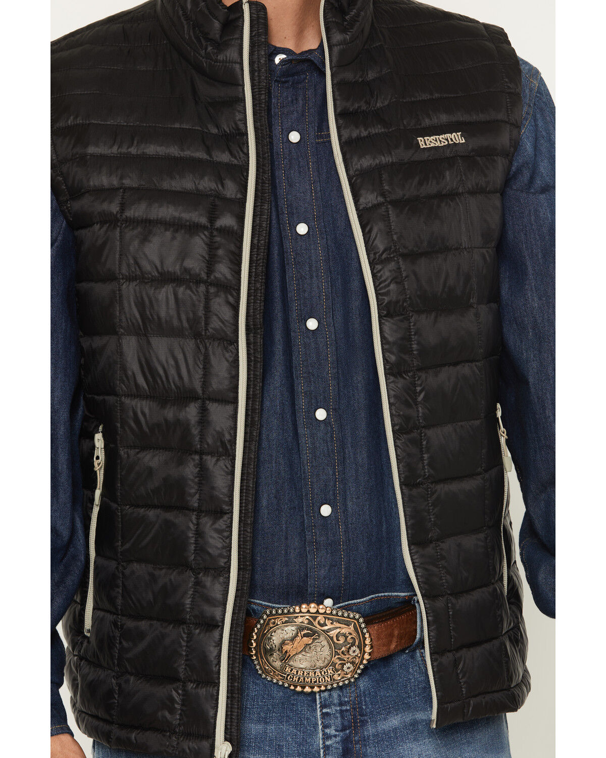 Image #3 - Resistol Men's Cold Bloq Puffer Vest, Black, hi-res