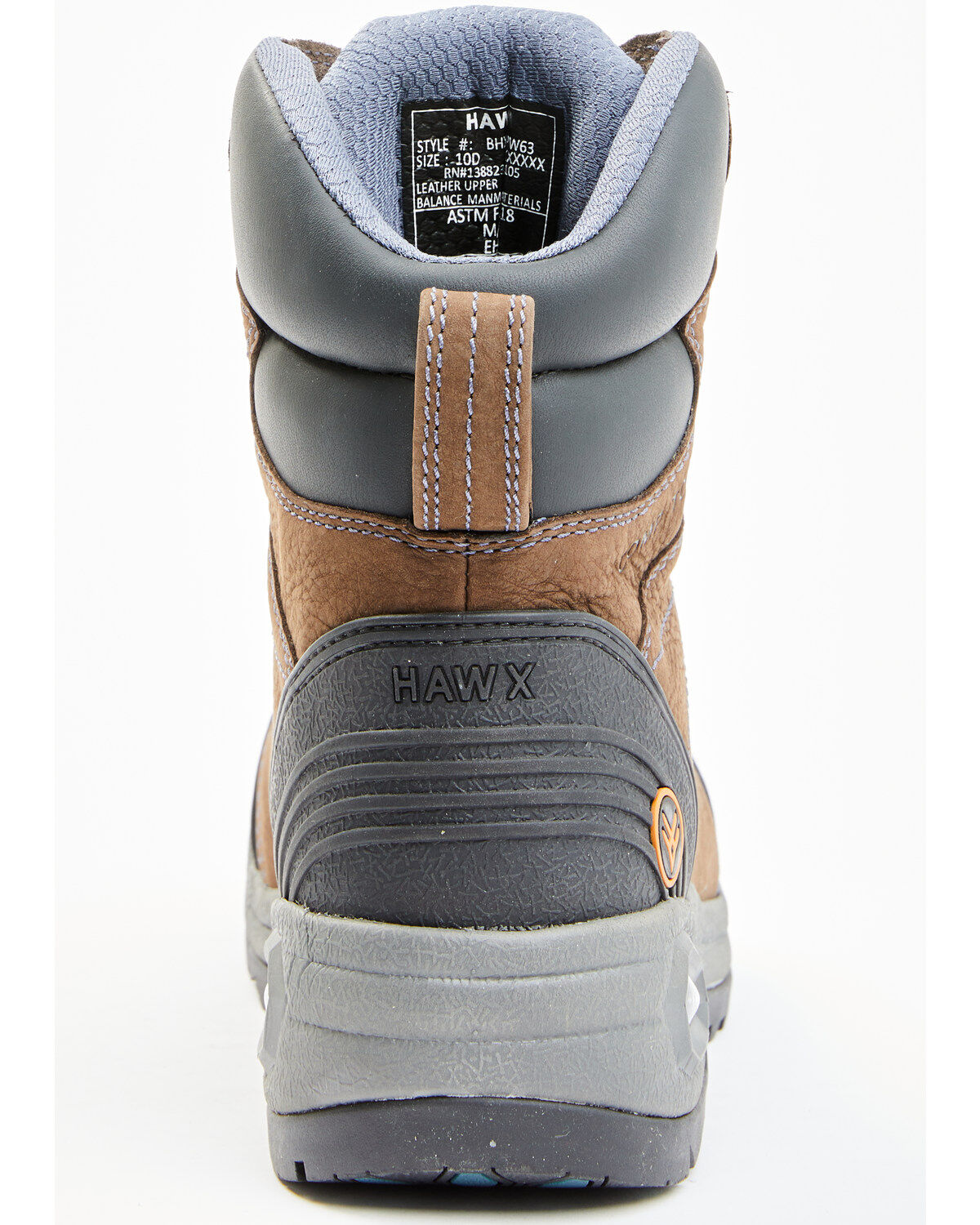Image #5 - Hawx Men's 8" Lace-To-Toe Tyche Deep Seated Work Boots - Composite Toe, Chocolate, hi-res
