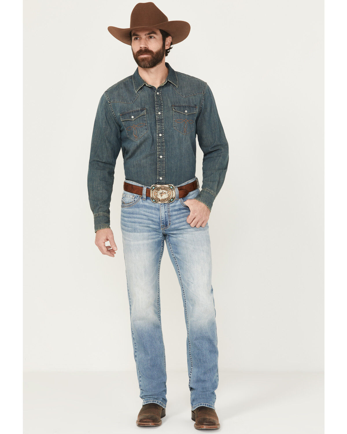 Cody James Men's Montoya Wash Jackson Slim Straight Stretch Denim Jeans, Medium Wash, hi-res