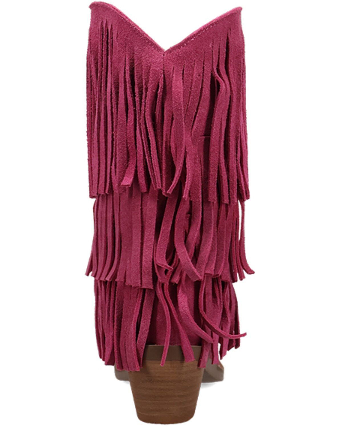 Image #5 - Dingo Little Girls' Wild Child Suede Fringe Western Boots - Snip Toe, Pink, hi-res