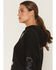 Image #3 - Carhartt Women's Oversized Fit Midweight Heart Graphic Hoodie, Black, hi-res