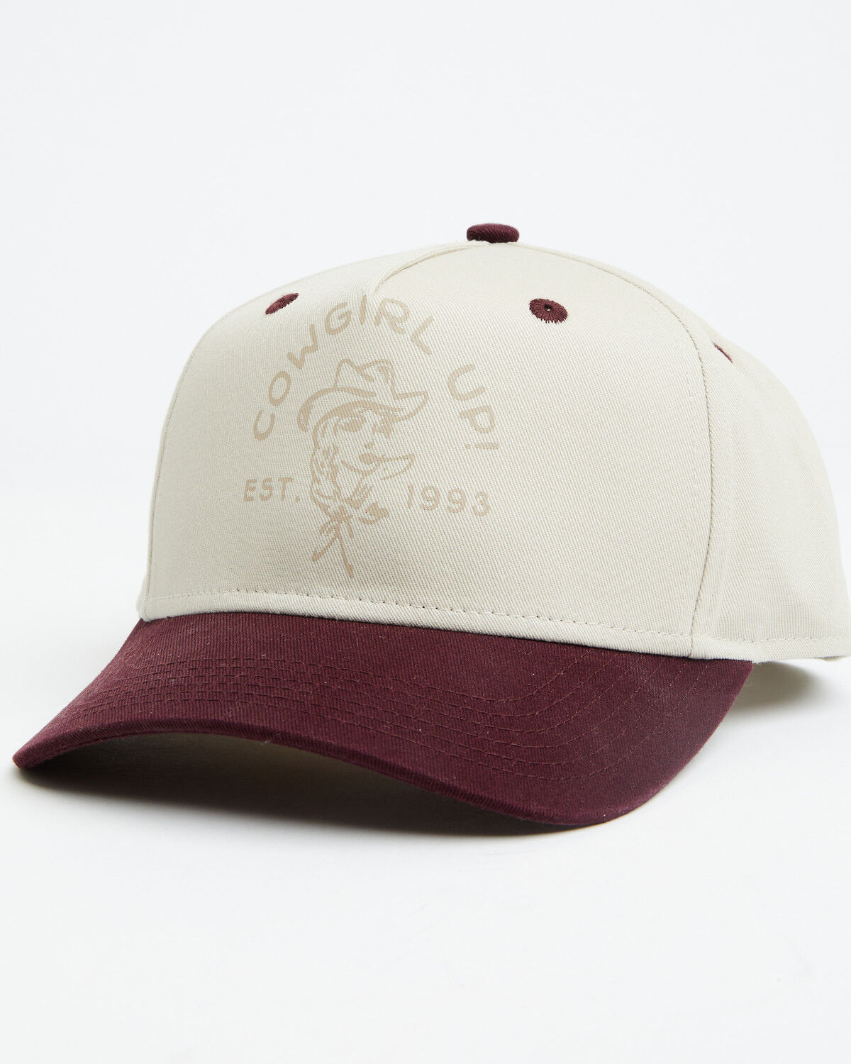 Image #1 - Cowboy Up Women's Rebel Belle Ball Cap, Maroon, hi-res