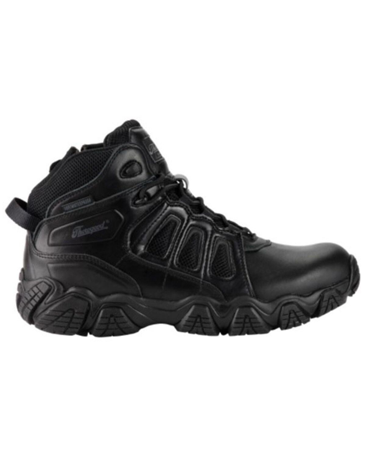 Image #2 - Thorogood Men's 6" Crosstrex Polishable BBP Waterproof Work Boots - Composite Toe, Black, hi-res