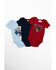 Image #2 - Cody James Infant Boys' Americana Rodeo Horse Onesie Set - 3-Piece, Multi, hi-res