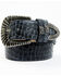 Image #1 - Idyllwind Women's Napier Crocodile Print Western Belt, Blue, hi-res