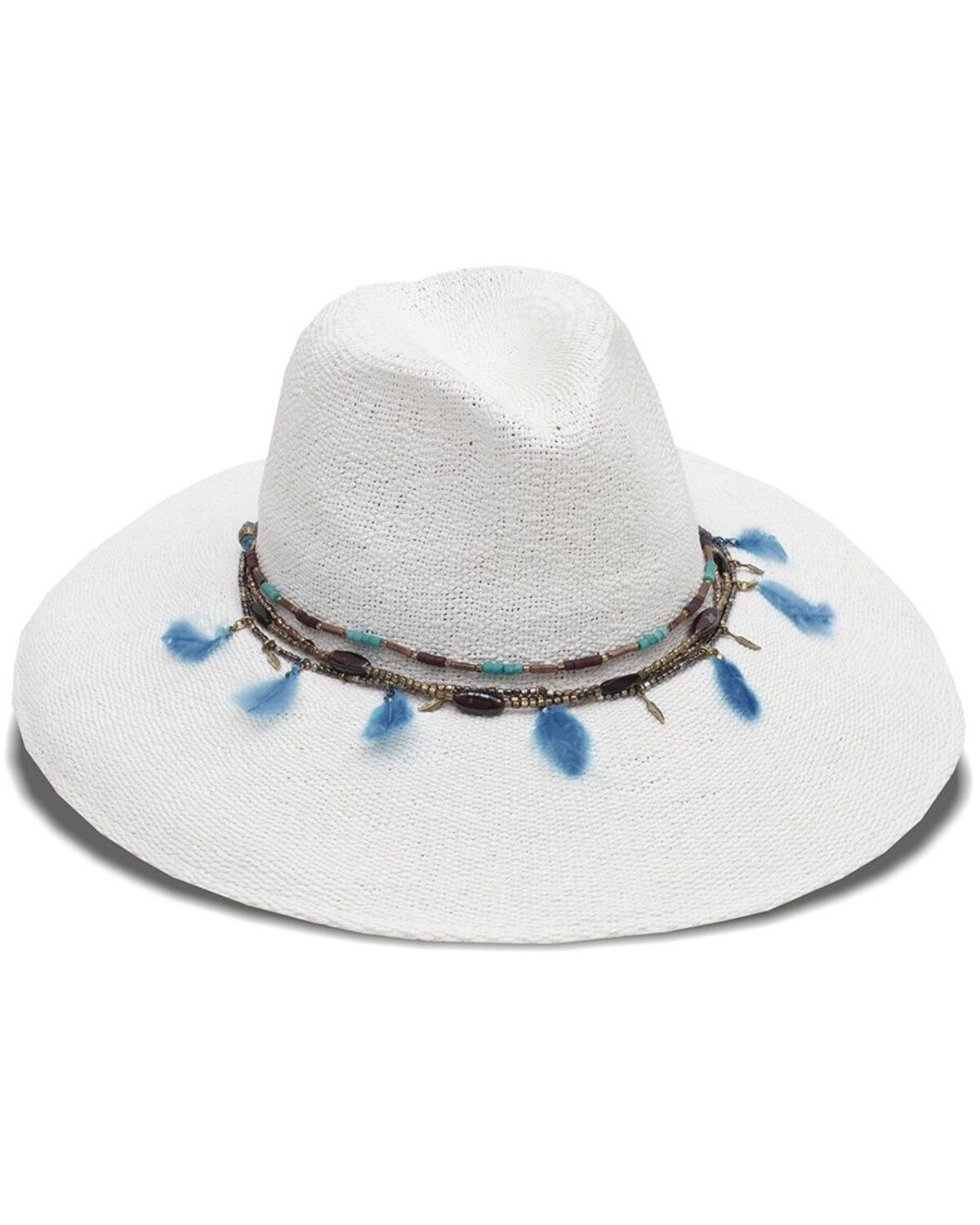 Image #1 - Nikki Beach Women's Dara Straw Western Fashion Hat, White, hi-res