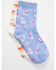 Image #1 - Shyanne Girls' Bel Air Blue Horse Print Crew Socks - 2 Pack, Multi, hi-res