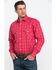 Image #1 - Resistol Men's Connemara Med Plaid Long Sleeve Western Shirt, Pink, hi-res