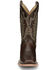 Image #4 - Justin Men's Lyle Umber Western Boots - Broad Square Toe, Dark Brown, hi-res