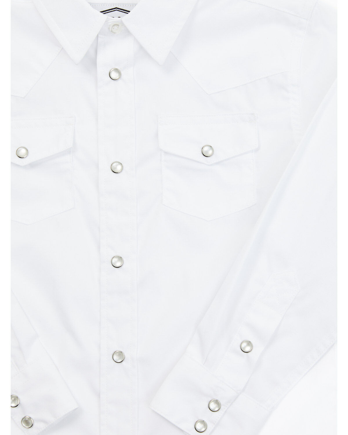 Image #2 - Gibson Trading Co Toddler Boys' Solid Long Sleeve Pearl Snap Western Shirt, White, hi-res