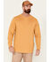 Image #1 - Hawx Men's Season Logo Long Sleeve Work Shirt, Dark Yellow, hi-res