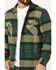 Image #3 - Brixton Men's Bowery Plaid Print Long Sleeve Button-Down Flannel Shirt, Dark Green, hi-res