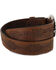 Image #4 - Justin Women's Navajo Heart Leather Belt, Bark, hi-res