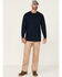 Image #2 - Hawx Men's Solid Navy Forge Long Sleeve Work Pocket T-Shirt, Navy, hi-res