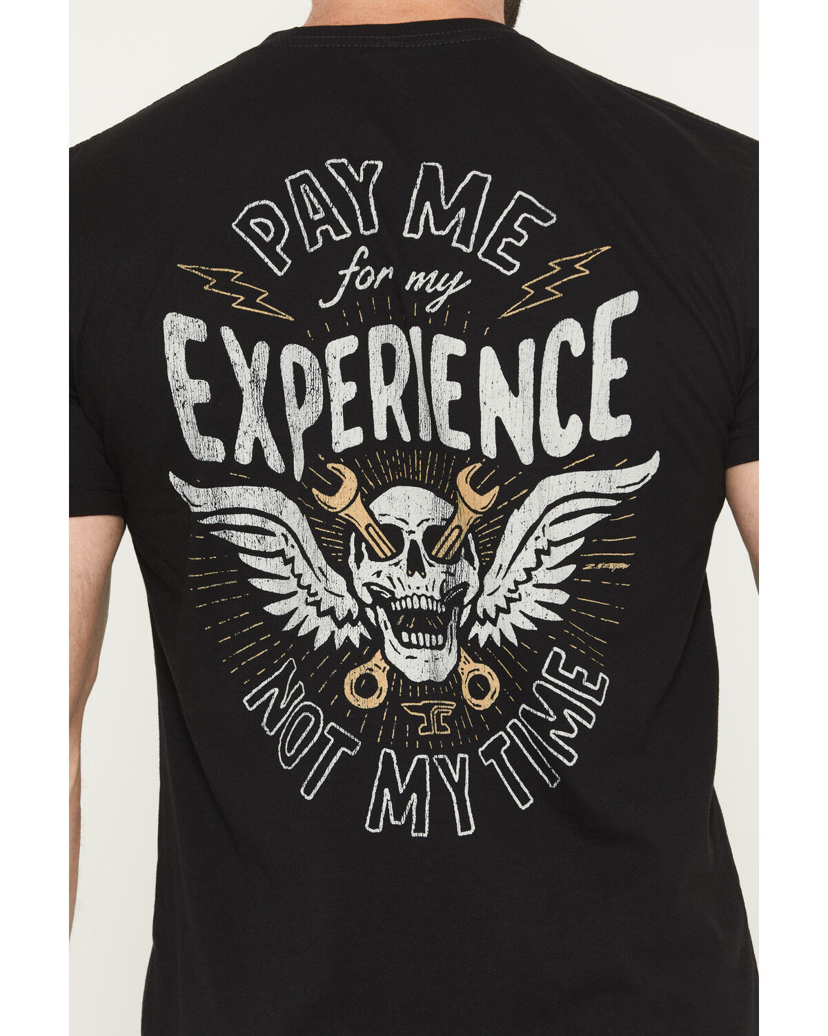Image #4 - Troll Co Men's Experienced Short Sleeve Graphic Work T-Shirt, Black, hi-res
