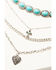 Image #2 - Shyanne Women's Heart And Cross Layered Necklace , Turquoise, hi-res