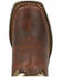 Image #6 - Durango Boys' Lil' Rebel USA Flag Army Western Boots - Square Toe, Dark Brown, hi-res