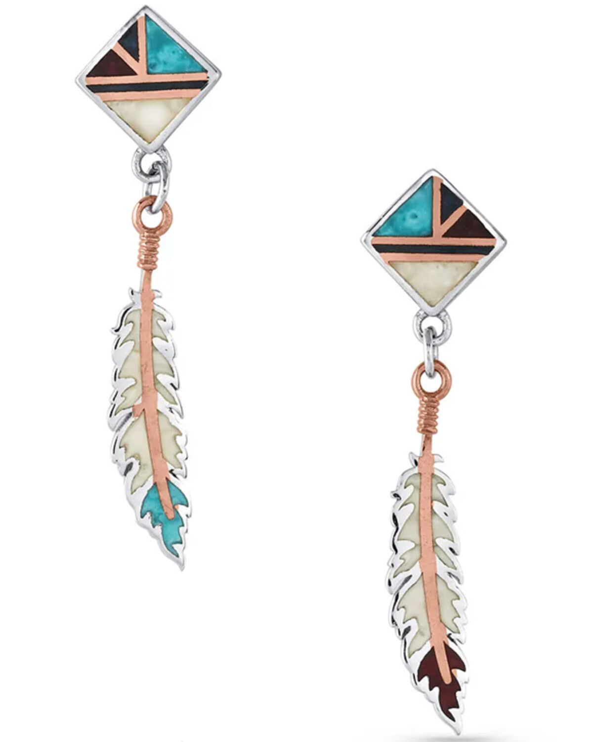 Image #1 - Montana Silversmiths Women's American Legends Feather Earrings, Silver, hi-res